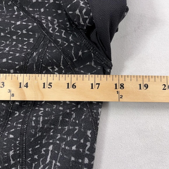 Lululemon Jacket Women 6 Black Spotted Hooded Full Zip Track Running Stretch - Picture 12 of 14